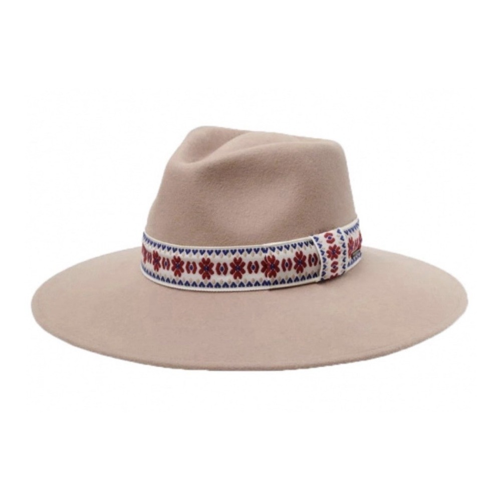 Brixton Joanna‎ Hat M Sand Wool Felt Western Rancher Boho Prairie Festival NWT